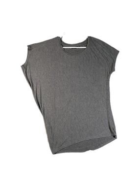 Athleta Womens Medium Gray Modal Stretch Short Sleeve Athleisure Basic Tee